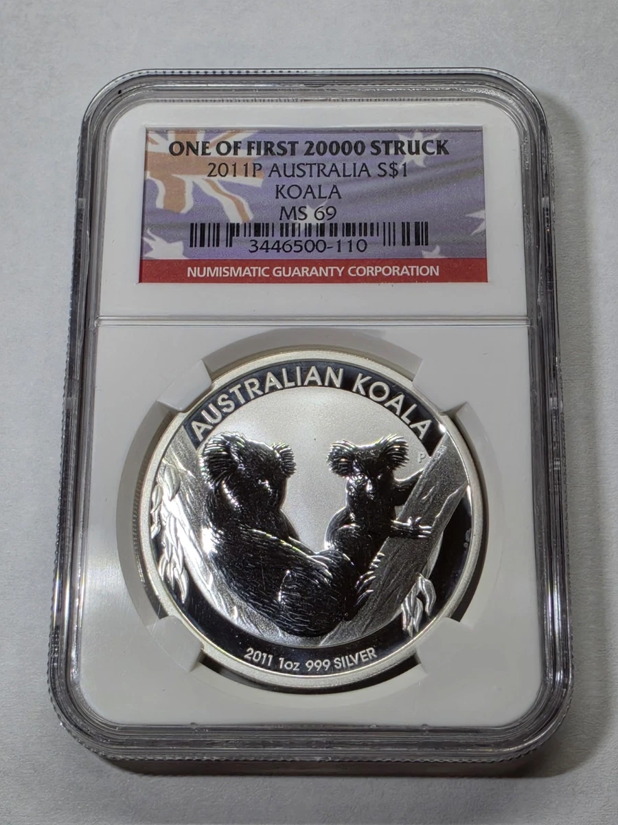 25+ Australian Koala MS 69 Graded 1 oz Precious Metal Content per
