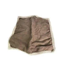 Pottery Barn Pillow Sham 20" Square Brown Linen Juet Trim Zip Close