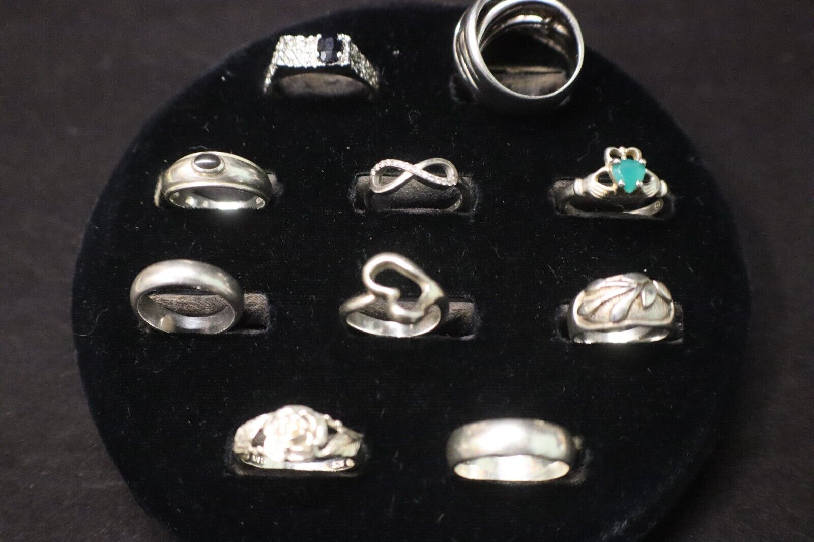 925 Sterling Silver Rings Lot of 10 Various Sizes - image 1