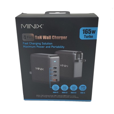 MINIX P165 165w GaN Travel charger office hub for phone tablet laptop console