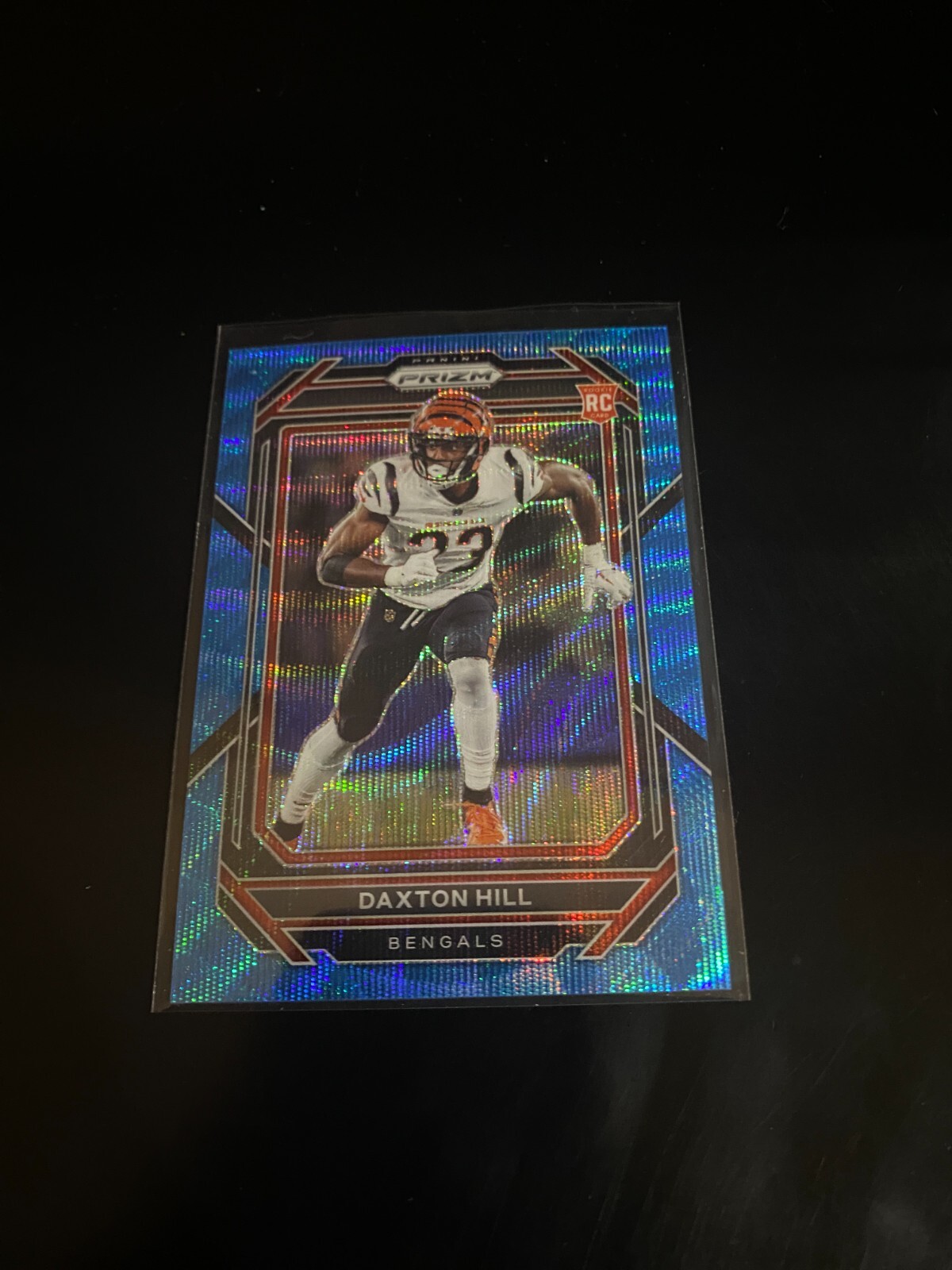Daxton Hill 2022 Panini Prizm Blue Wave Prizm /199 RC Bengals 379