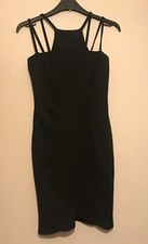 Boohoo Black Mini Bodycon Dress With Sqaure Neckline