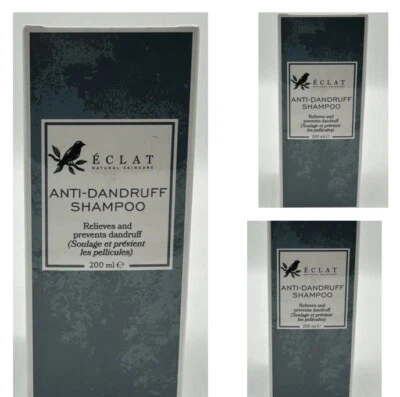 3x Eclat Anti-Schuppen-Shampoo, natürliche Hautpflege für Frauen & Männer, 200ml -