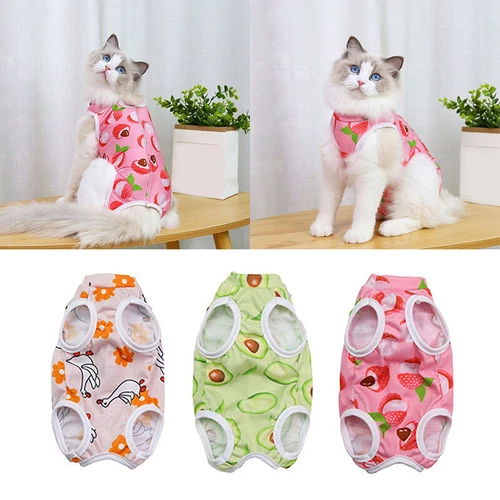 Katze Erholung Anzug für Wunde Shirt Anti Lecken nach der Operation Kleidung - Bild 6 von 9