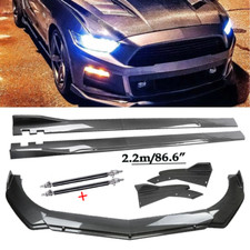 For Ford Mustang Gt Carbon Fiber Front Bumper Lip Spoiler Side Skirt Body Kits