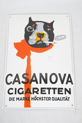 Emaile-Schild Casanova Zigaretten  30*20cm gewölbt