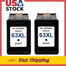  63 XL 2 Black Ink Cartridge For HP ENVY 4510 4513 OfficeJet 3830 3831 3832 3834