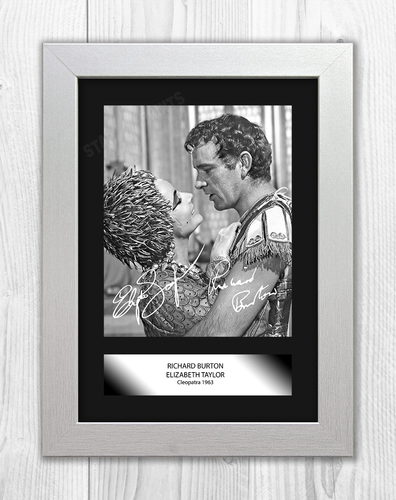 Elizabeth Taylor & Richard Burton 2 A4 repro signed mounted photograph poster. - 第 9/10 張圖片