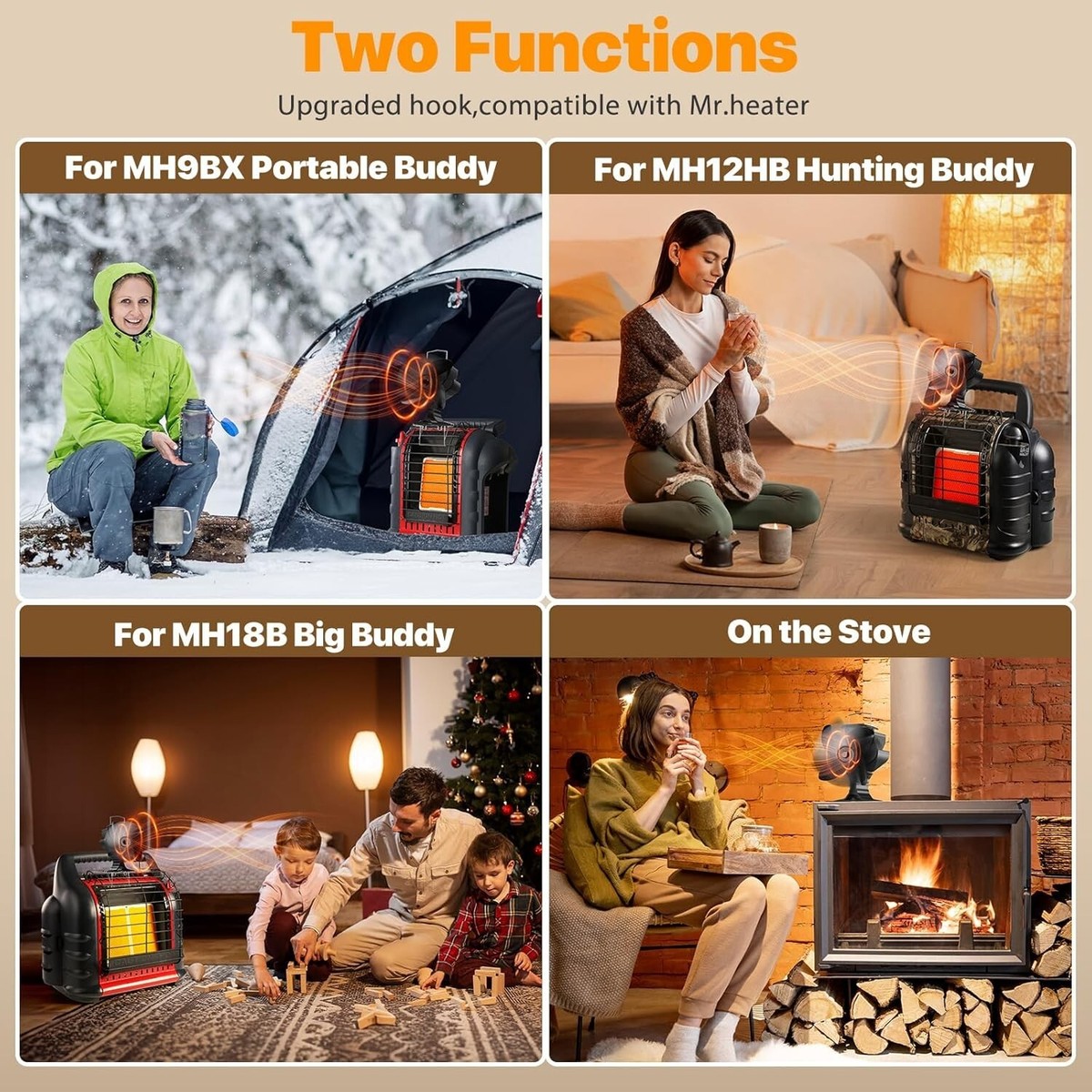 Tent Buddy Heater Mh9bx Tent Heater For Camping Wood Stove Fan For