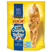 3 Packs Of 5 X Go Cat Crunchy&tender Salm Tuna&veg 3 Packs Of 5 X Go Cat Crunchy&tender Salm Tuna&veg