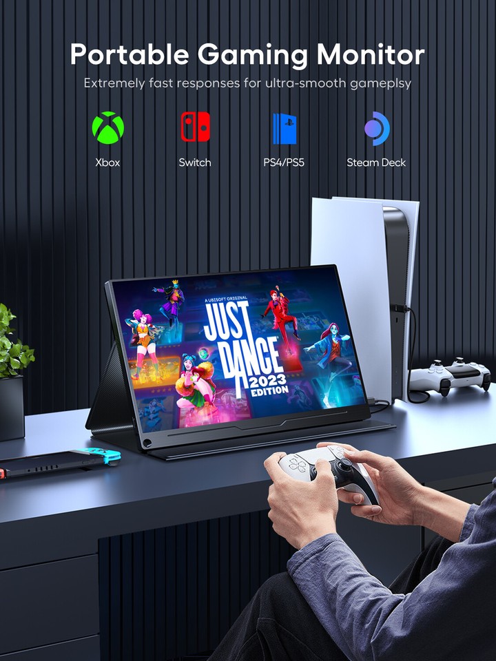UPERFECT 18.5" 120Hz Tragbare Monitor 1920*1080 HDMI LCD Display Für Xbox PS6 5