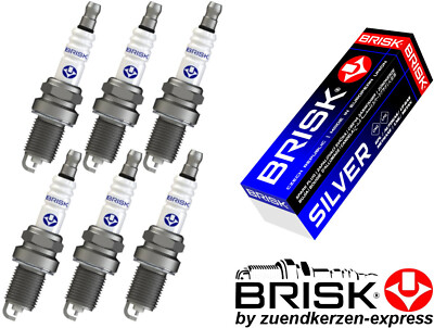 BRISK Silver DR15YS 1334 Zündkerzen Benzin LPG GPL CNG Autogas, 6 Stück by Z-E