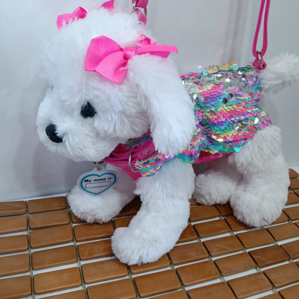 POOCHIE CO DOG PURSE BICHON FRISE BIBI Pink EUC eBay