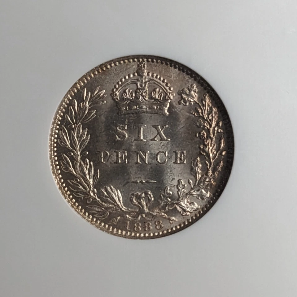 1888 Great Britain 6 Pence MS 65 - Image 4 of 4