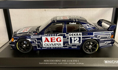 MINICHAMPS 1:18 DTM 1989 MERCEDES BENZ 190E 2.5-16 EVO1 Alain Cudini ''NEU & OVP''