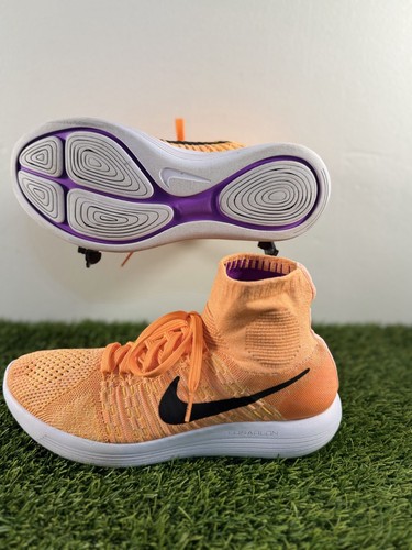 Nike Lunarepic Flyknit 818677-801 Women's US 10.5 Running Shoes Orange Sneakers - Picture 4 of 8