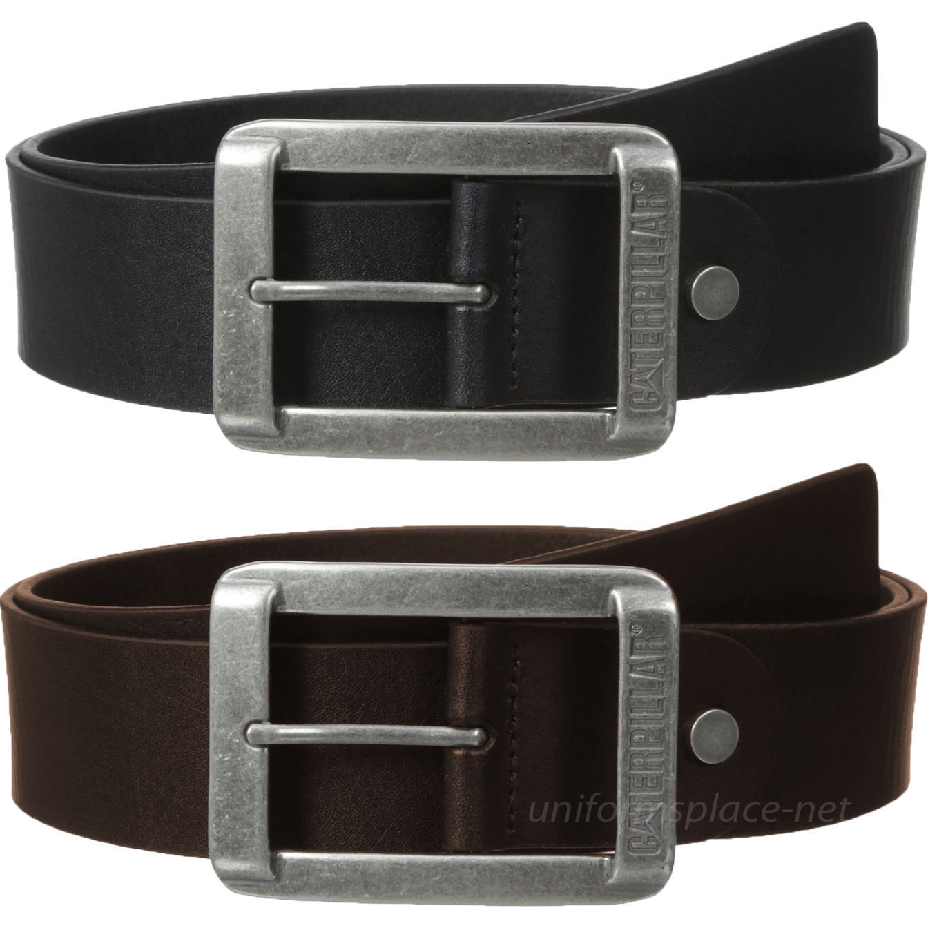 caterpillar leather belt