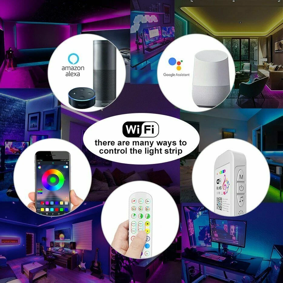 5M-30M RGB LED Streifen Stripe Smart Home APP dimmbar 5050 Lichtband Lichtleiste - Bild 2 von 4