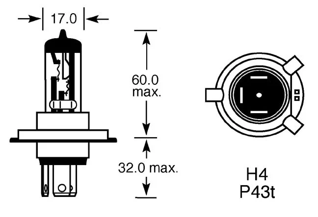 10 LUCAS H4 LLB472 Halogen Headlights 12V  - Image 2 of 3