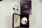 NobleSpirit GEM BU 1989 S American SILVER Eagle PROOF 1oz .999 w Box & CoA #3