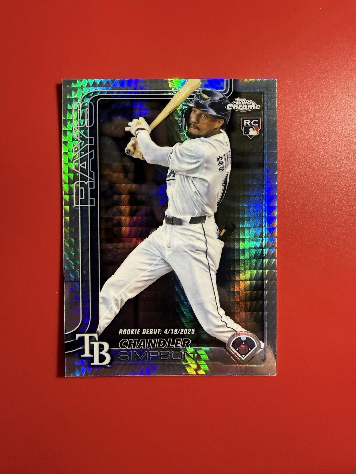 2025 Topps Chrome Update CHANDLER SIMPSON RC ROOKIE Prism Refractor Debut USC17