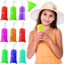 200Pcs Ice Pop Bags, Disposable Plastic Popsicle Mold with Funnel (2.76 X 11.8 I