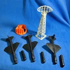 Orig. Marx 1950's Atomic Cape Canaveral BOMARC MISSILES (3) Plus Radar And More