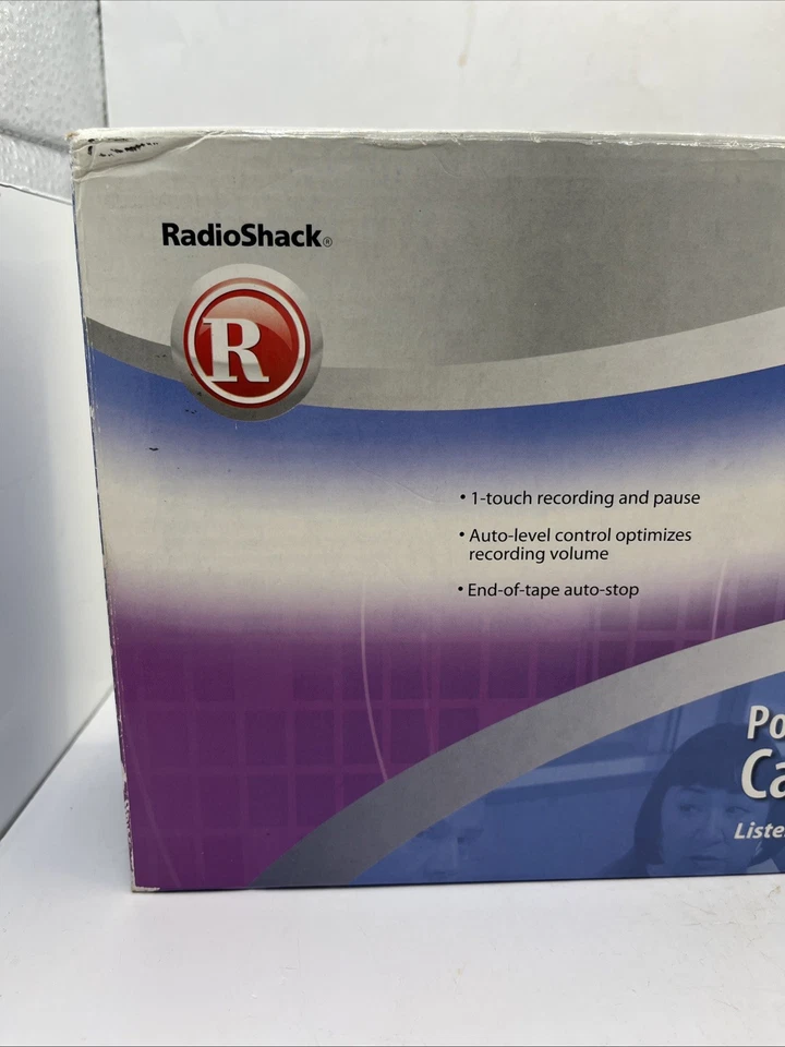 Grabadora de cinta de casete portátil RadioShack CTR-111 14-1117 caja abierta nueva Foto 2 de 4