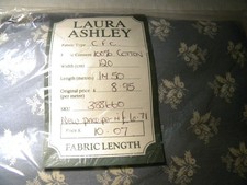 LAURA ASHLEY VINTAGE FABRIC JUNIPER  1.5m X 120cm COTTON
