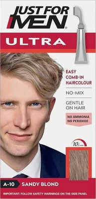 Just For Men Ultra Sandy Blonde Hair Colour Dye, No Mix Comb-In Applicator