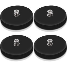 4Pcs Rubber Coated Anti-Scratch Mounting Magnets, 30LBS Neodymium Magnet Base wi
