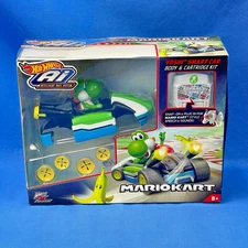 Hot Wheels Ai Mario Kart Yoshi Smart Car Body & Cartridge Kit - New