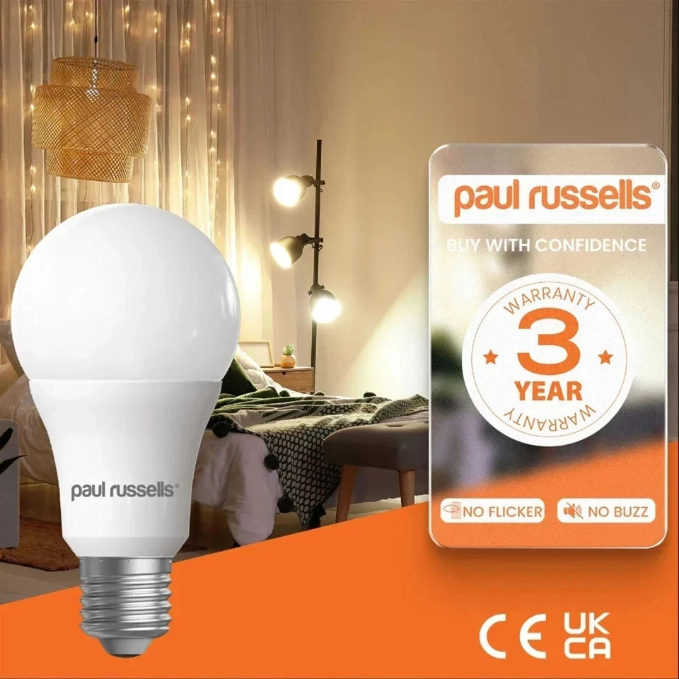 LED GLS LIGHT BULBS 40w 60w 100w WARM/COOL WHITE BC/B22 ES/E27 Bayonet Daylight - Image 4 of 4