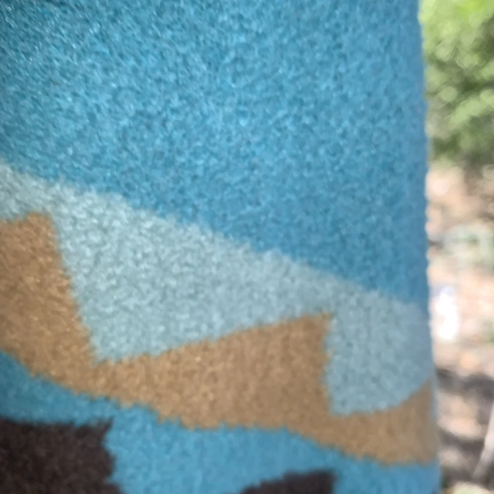 Винтажный Таша Polizzi юго-западный одеяло пальто меховой воротник: меховые манжеты съемный Smal - Изображение 4 из 4