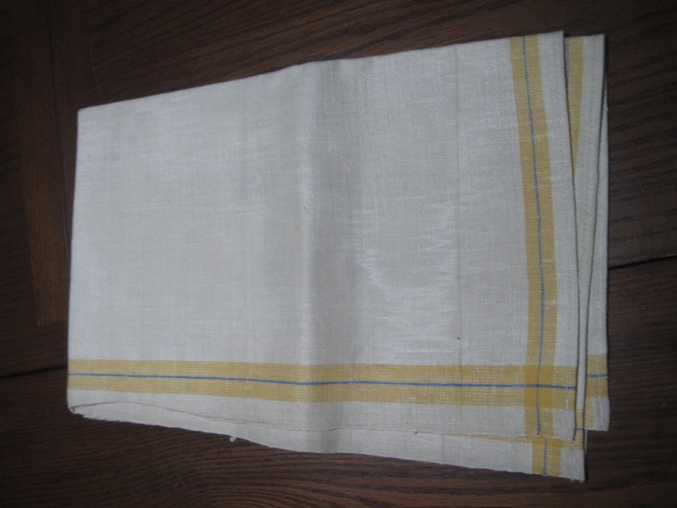 Juego de 3 vasos de toalla de té de cocina mezcla de algodón blanco roto sin usar Foto 3 de 4