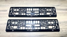 2x Mg Motor Car Number Plate Holder Surround Frame Gel Domed Authentic
