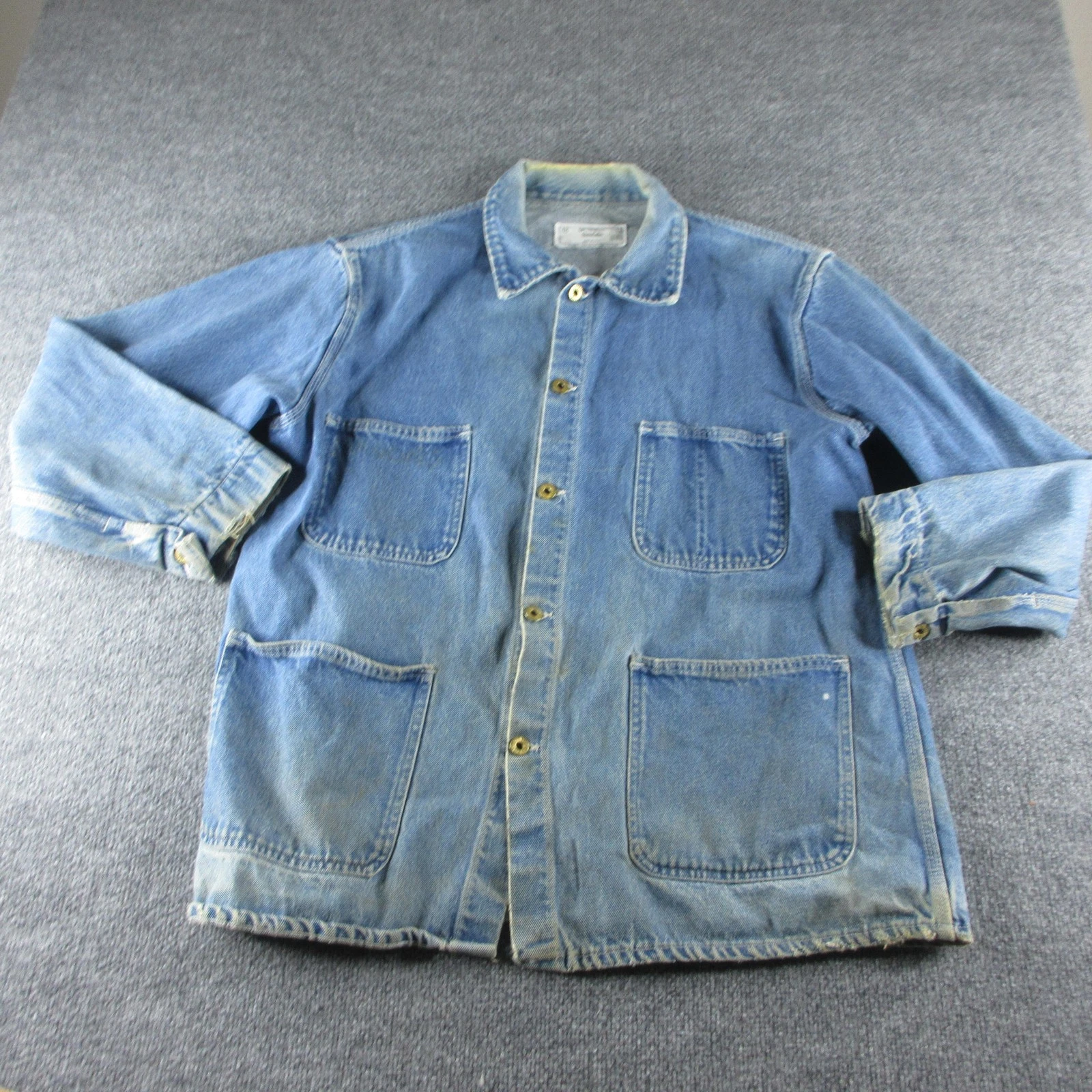 Vintage Universal Overall Jacket Mens 48 Blue Denim Chore Barn Stone Cutter 60s
Opens in a new windo