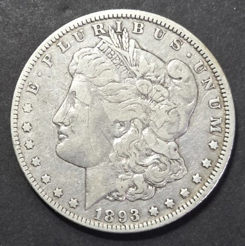 1893-O Morgan Dollar F-VF detail, scratches