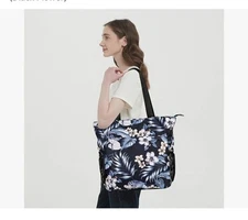 Wandf Tote Bag Lightweight Large Shoulder Bag Floral Print