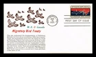 DR JIM STAMPS US COVER MIGRATORY BIRD TREATY 50TH ANNIVERSARY FDC KHOL KRAFT