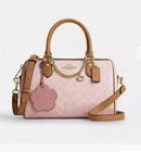 Coach Rowan Satchel Bag In Signature Canvas With Charms