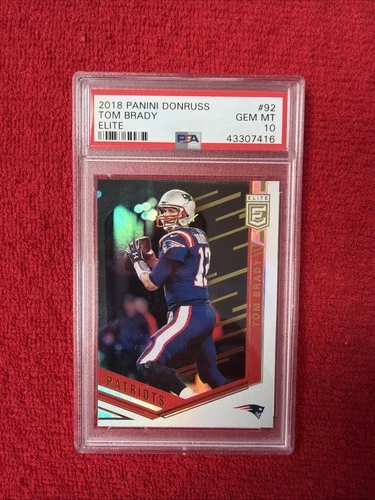 2018 PANINI DONRUSS ELITE TOM BRADY #92 NEW ENGLAND PATRIOTS PSA 10