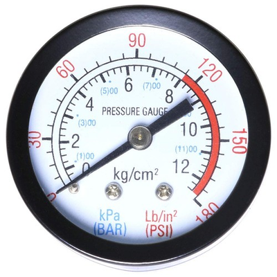 #ad 2 Inch Air Pressure Gauge 0 180 PSI Center Back Mount 1 4 NPT Pneumatic Tool $12.35
