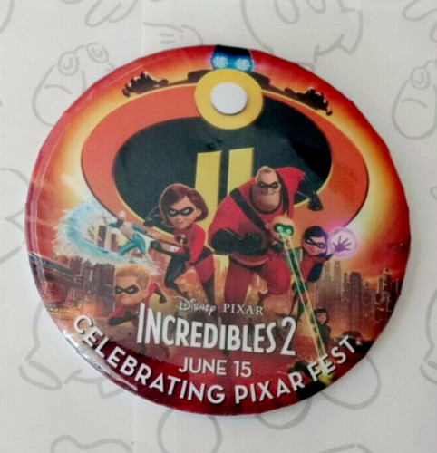 Incredibles 2 Opening Day Promo Variation Pixar Fest 6/15 Disney Button 128497