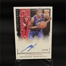 Panini 2019-20 Impeccable Rookie Auto Mfiondu Kabengele Clippers #IR-MFK 38/99