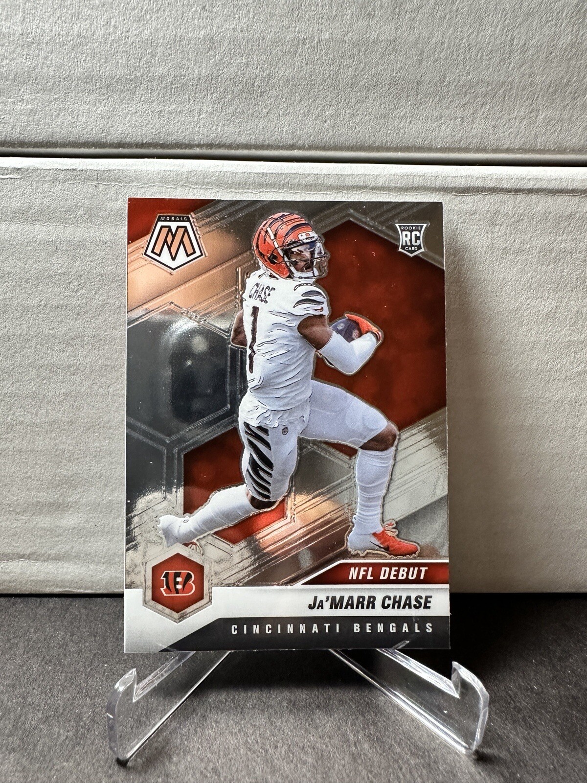 Ja’Marr Chase 2021 Panini Mosaic #247 NFL Debut Rookie Cincinnati Bengals RC