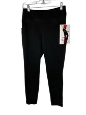 Women with Control St. Tropez Twill Leggings Pockets Black Petite Size 4 New