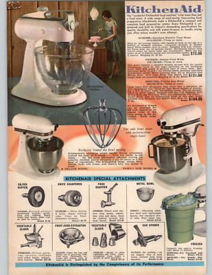 1967 PAPER AD Kitchenaid Electric Food Mixer 3 Models Standard