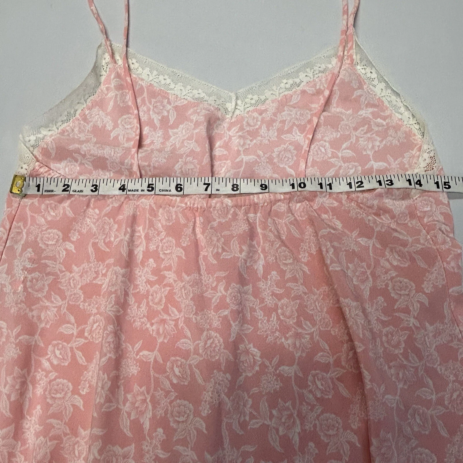 VALENTINO Abito da notte vintage Natori taglia M rosa floreale pizzo elasticizzato civettuola
