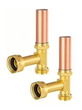 2 PCS EFIELD Angle Copper Water Hammer Arrestor For Washing Machine, 3/4 "MHT